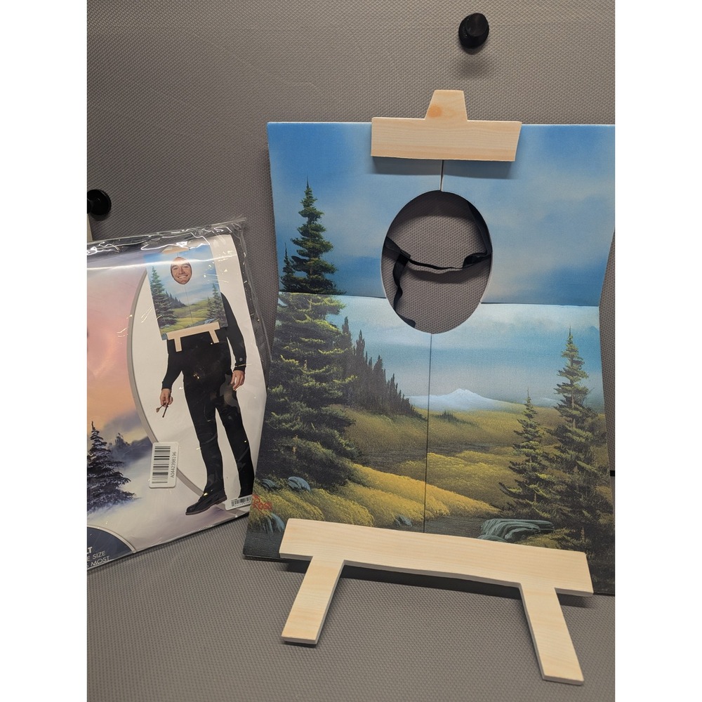 Spirit Halloween Bob Ross Painting Adult Costume One Size Landscape Easel Foam